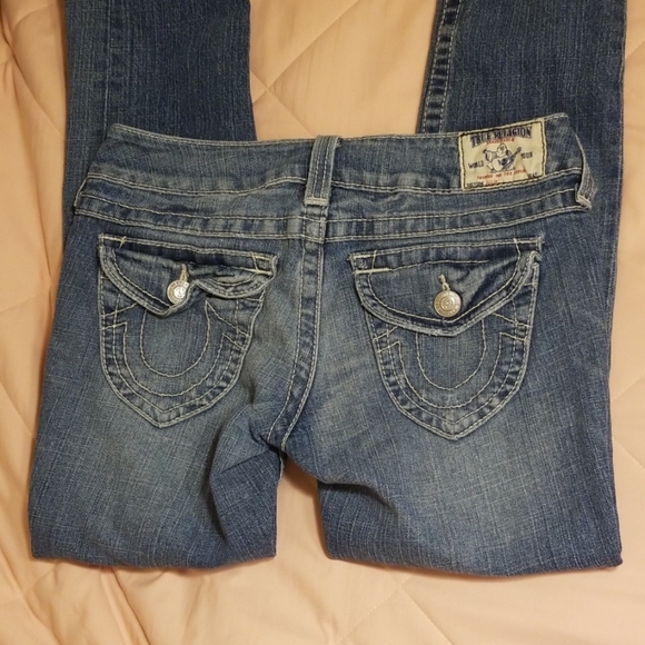 True Religion lightly distressed Julie Jeans - Picture 3 of 7